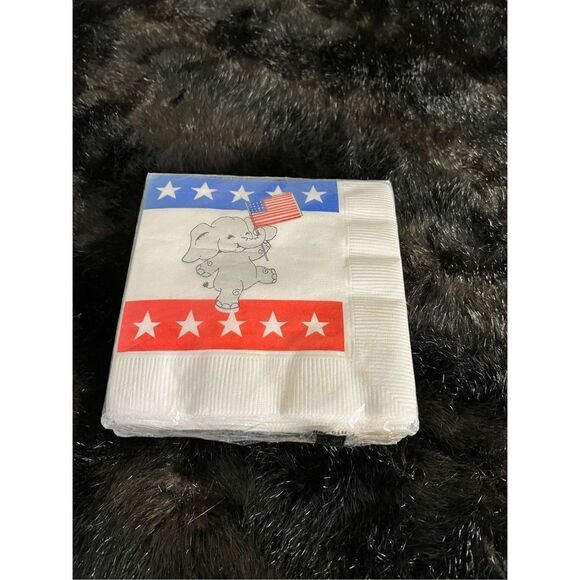 Vintage Republican Luncheon Napkins-Politics-Election-Vintage Politics-Party Sup - Picture 1 of 3